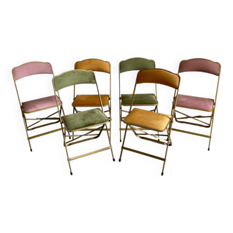 Lot 6 vintage Chaisor folding chairs