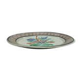 Ceramic flat with black ass forges decor waters a l eponge floral xix eme