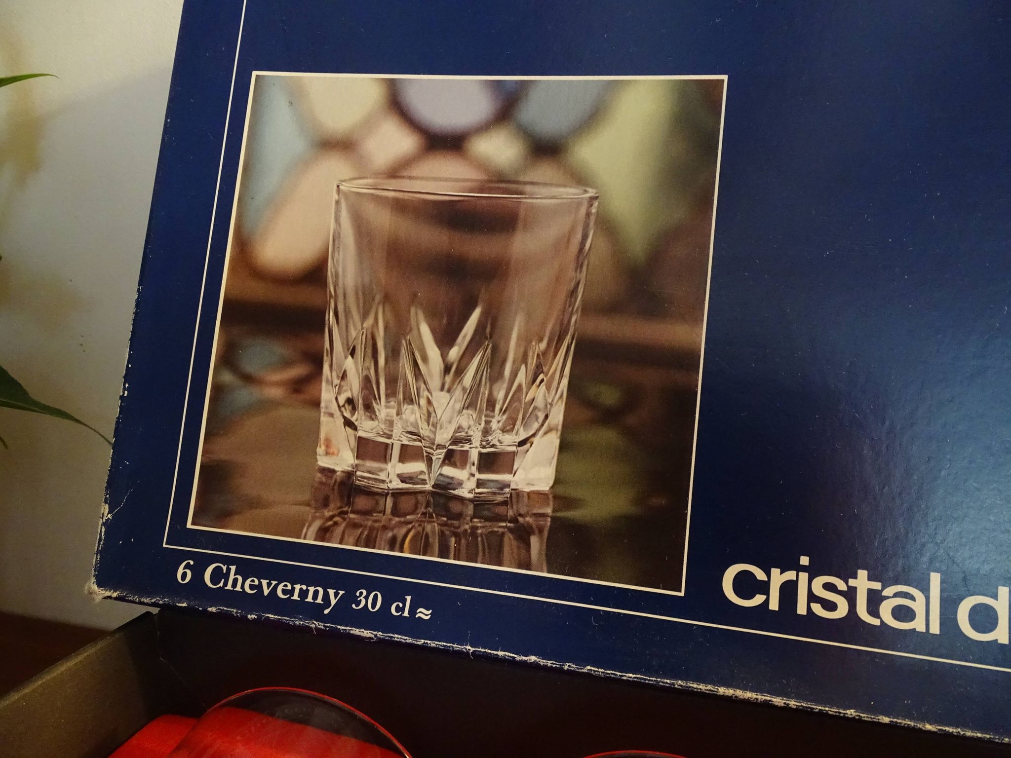 6 glasses of crystal whisky of Arques - Model Cheverny - 30 cl in box