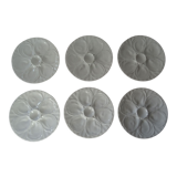 6 assiettes à huitres blanches  470112 Charles Pillivuyt porcelaine ancienne