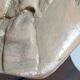 Buste de femme "l'élégante"XIXème en plâtre peint signé sur son socle en bois massif