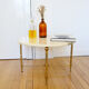 Round coffee table in 1960s neoclassical marble style