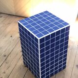 BLUE ceramic side table - Carré Coco