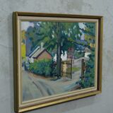 Swedish modern painting, 1946, oil on panel, framed, Hjamar Larsson