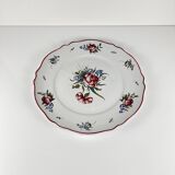 Hand-painted cake plate with rose motif, circa 1960/70
