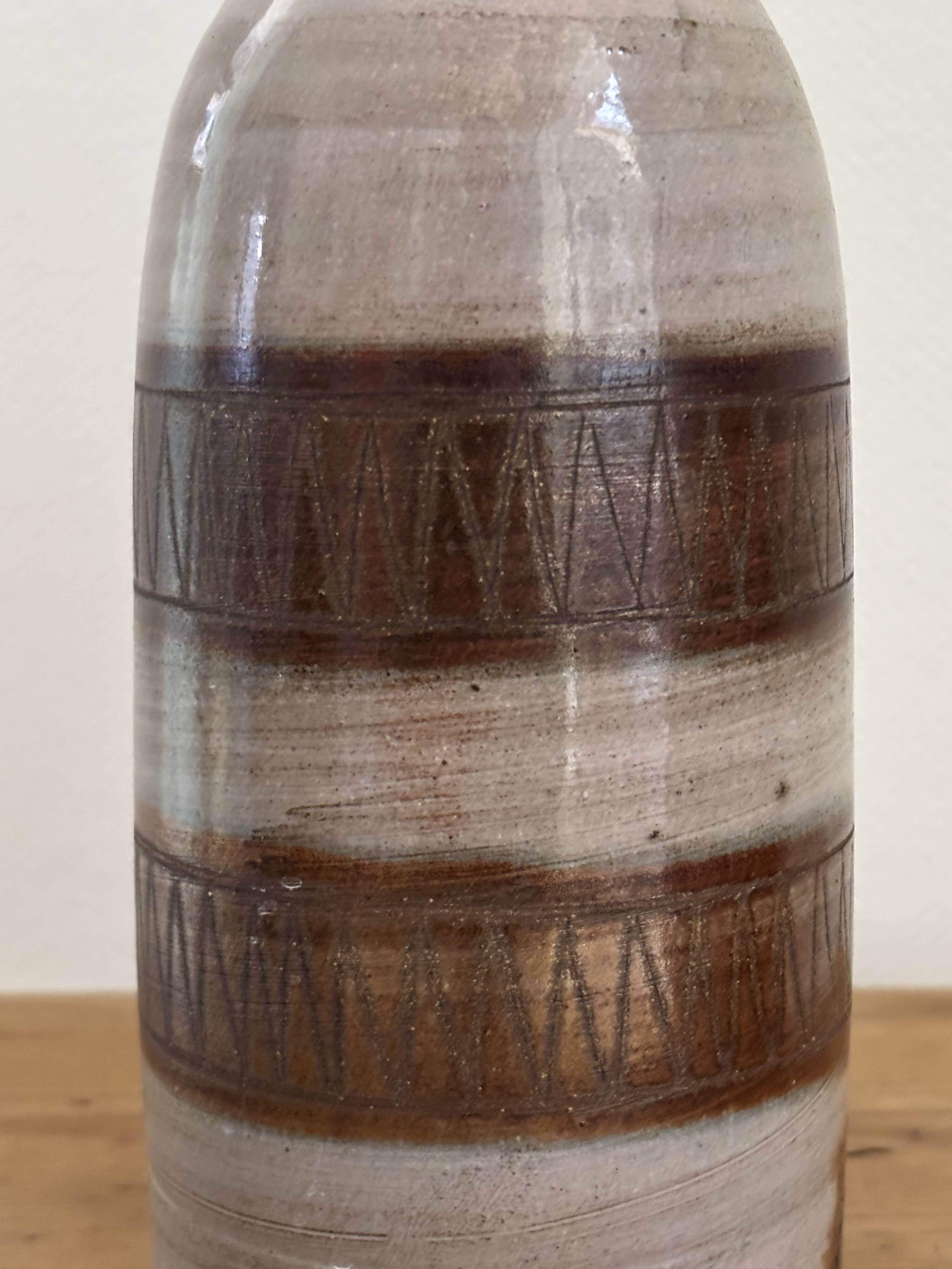 Jacques POUCHAIN stoneware bottle - Potter's workshop