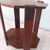 Art Deco side table in solid oak