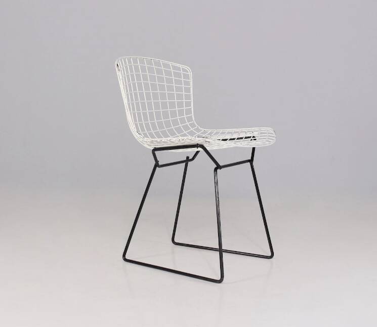 Set of 4 steel Harry Bertoia model 420 chairs
