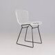 Set of 4 steel Harry Bertoia model 420 chairs