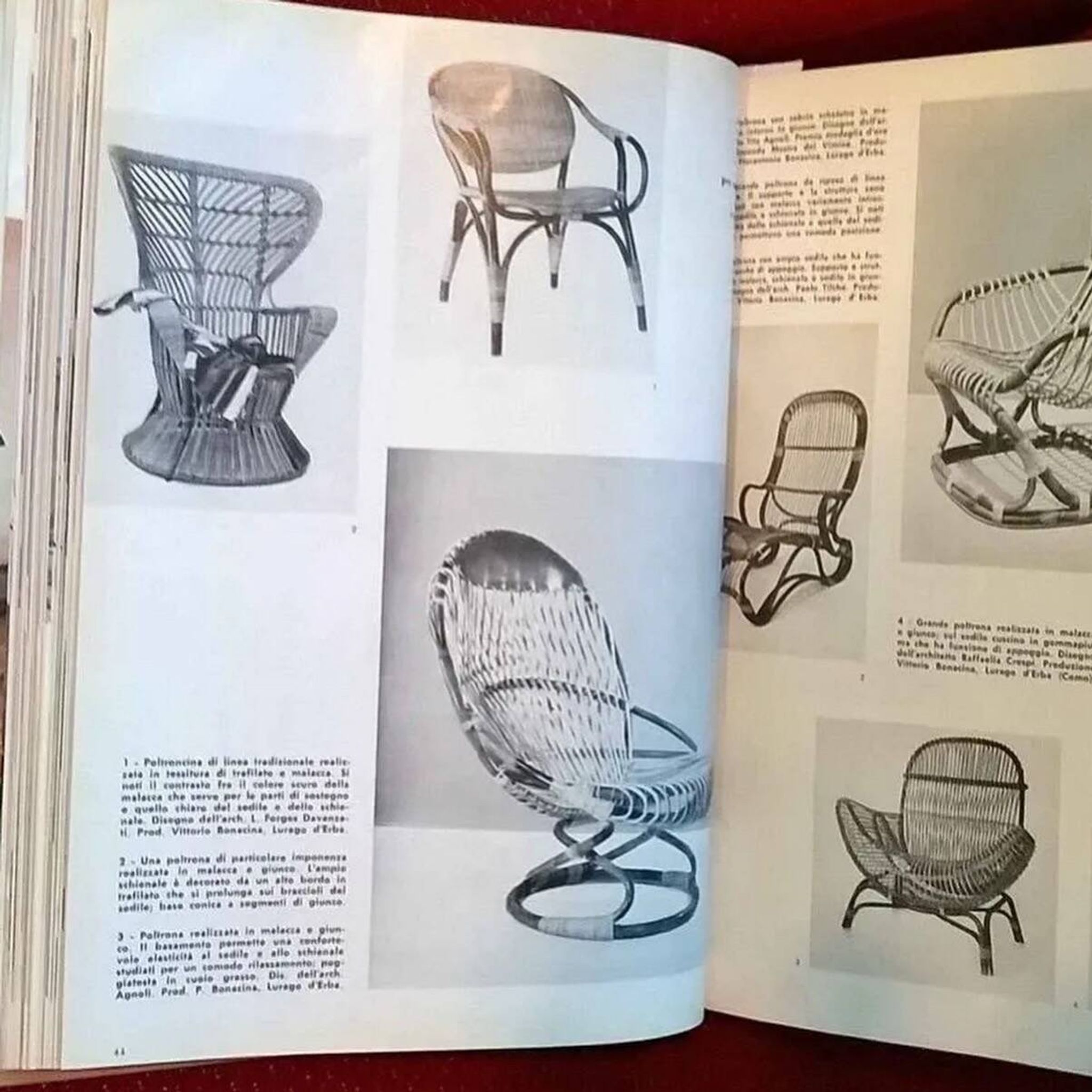 Fauteuil de Gio Ponti Lio Carminati Bonacina Poltrona Vimini