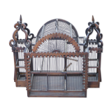 Cage has birds old XVIIIth