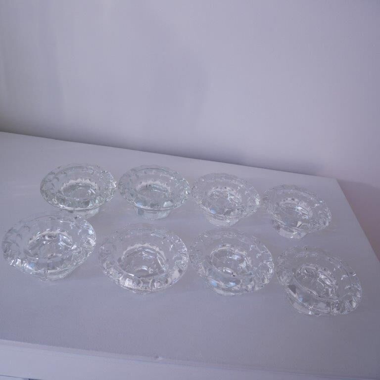 Set of 8 glass candle holders, Luminarc