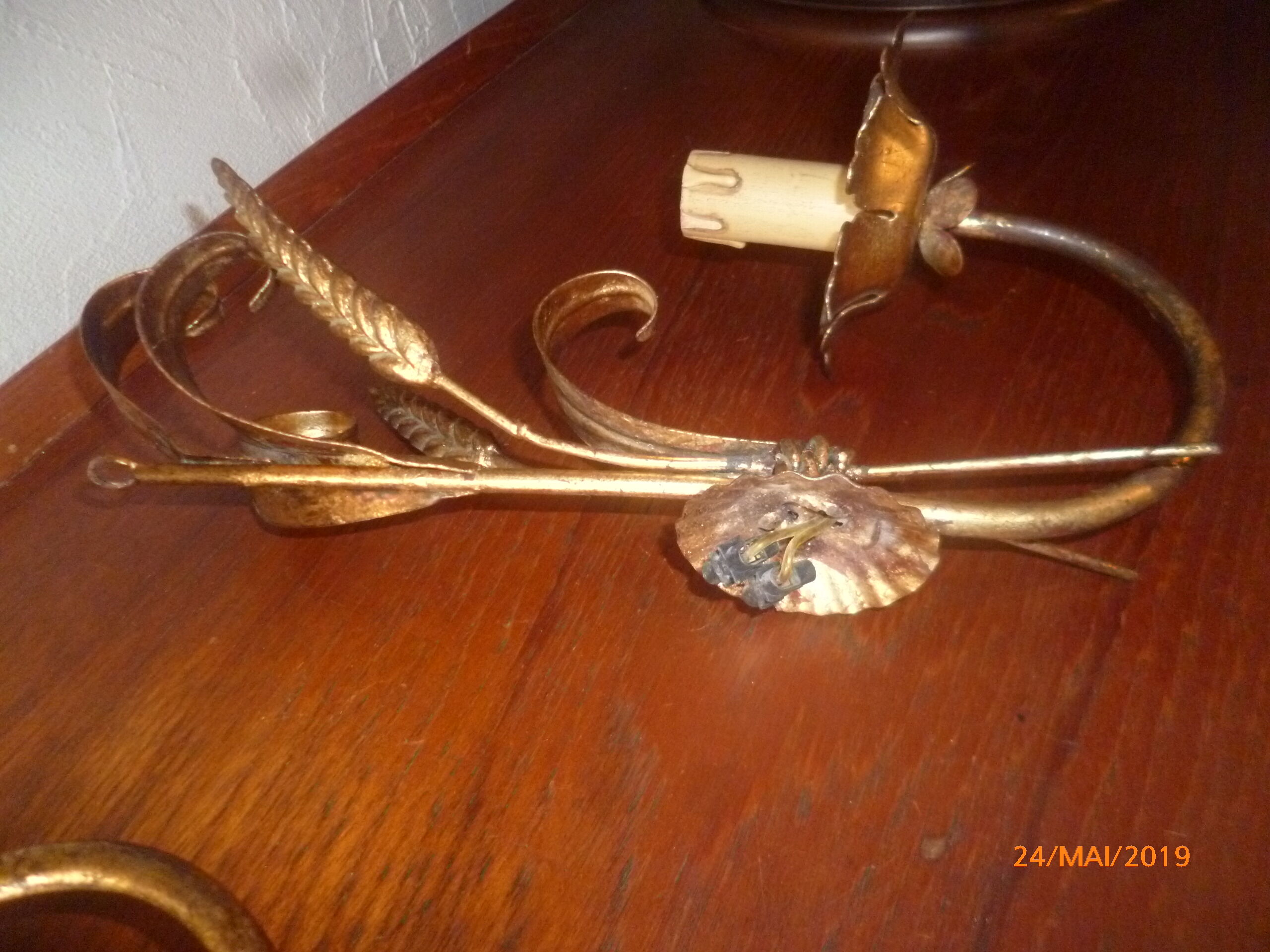 2 wall sconces Golden EPIs of ble 1950 1960