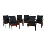 Armchairs model 209 Diplomat by Finn Juhl for France & Søn, 1960s, Set of 6