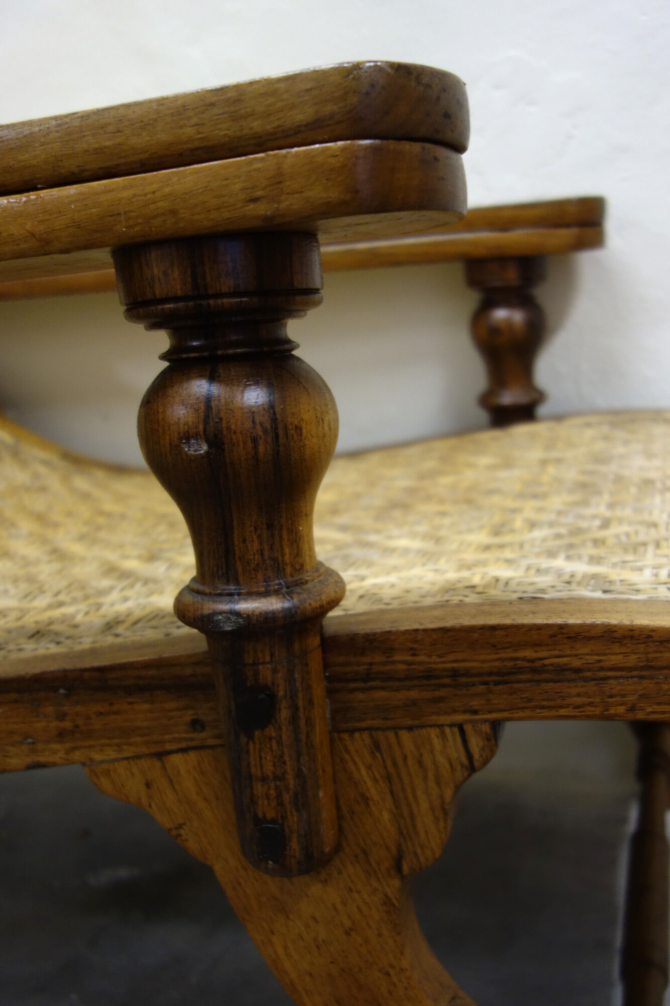 Former colonial armchair of planter late 19th century