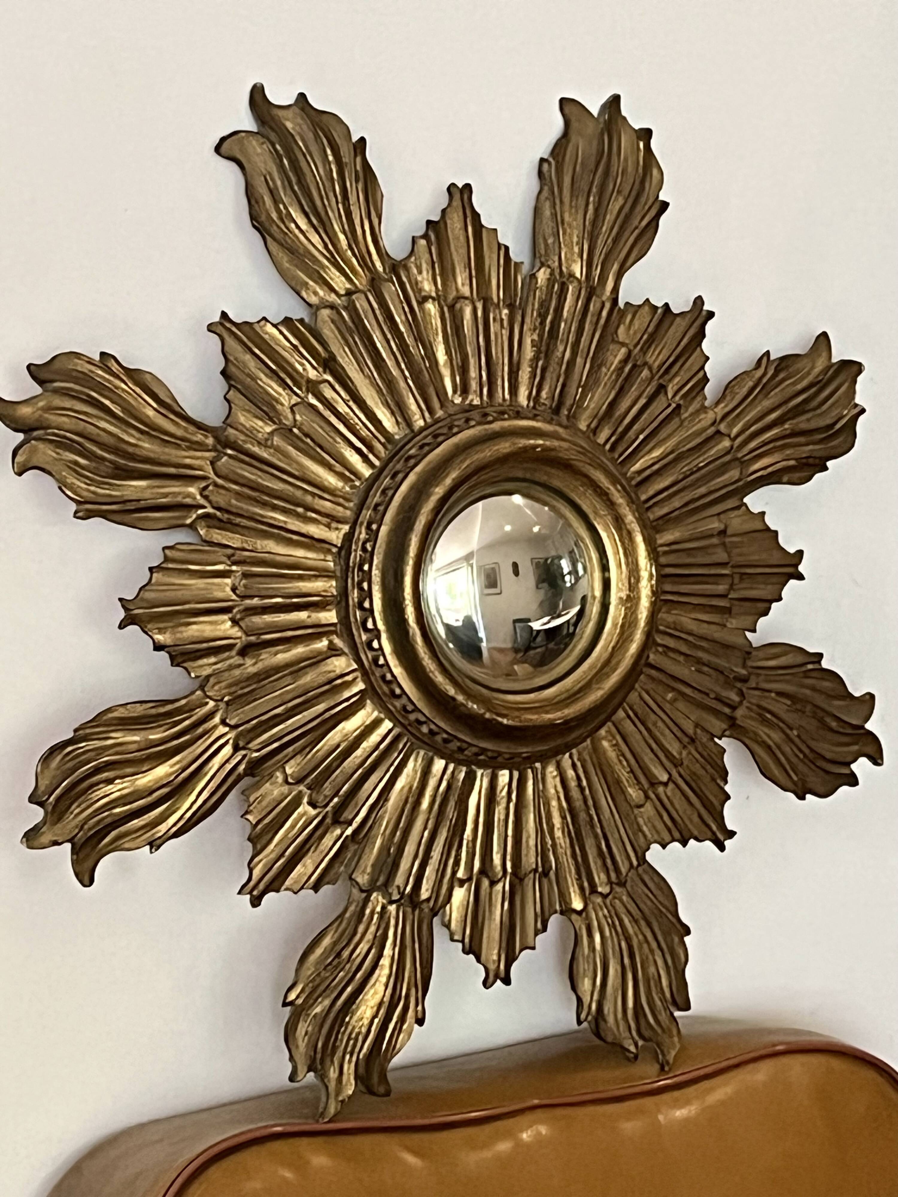 Sun mirror - Witch's eye - Wood - 1950s