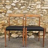 Rosewood chairs, 1960s, by the brand Lübke.