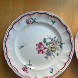 Luneville Keller Guertin - 6 floral pattern plates