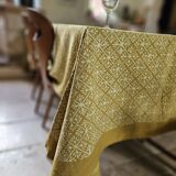 Tablecloth 300 cm x150 cm hand-printed, vegetable dyed