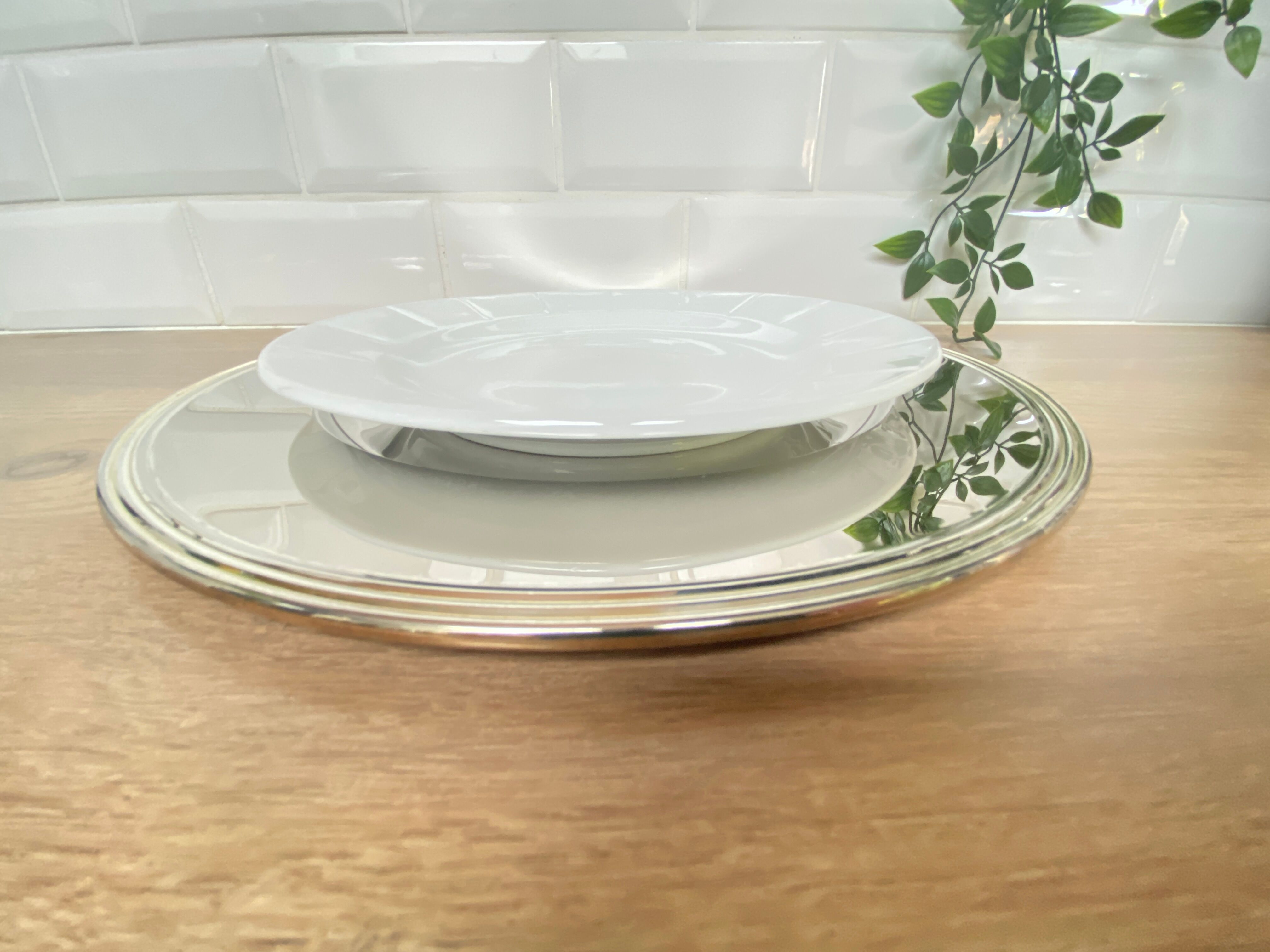 Pair of silver metal subplates