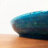Large Rimini Blue bowl from the mid-century by Aldo Londi for Bitossi.