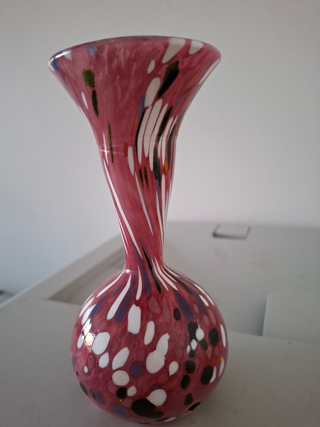 Blown glass soliflore vase