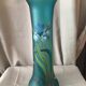 Vase en pâte de verre a decor d'iris