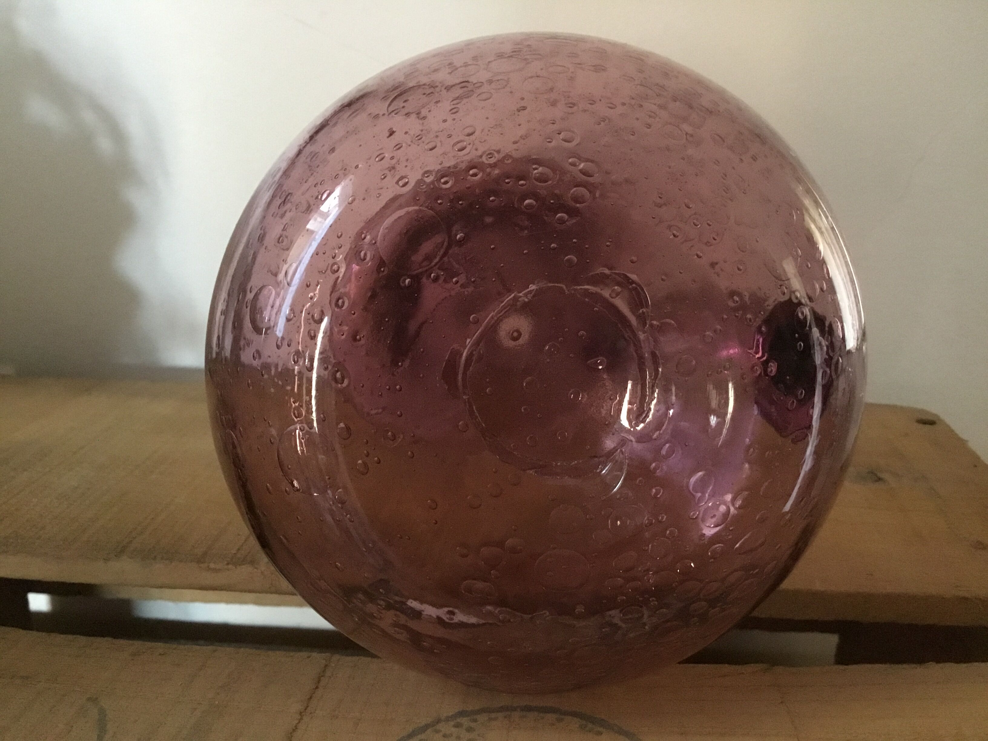 Biot bubble glass candleholder