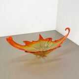 1,9kg Murano Glass "Centerpiece" 50cm Bowl Shell Element Murano, Italy, 1970
