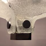 1960s Kaiser Murano Glass and Chrome Ceiling Light