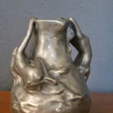 Sculptural bronze vase by Jean-Garnier