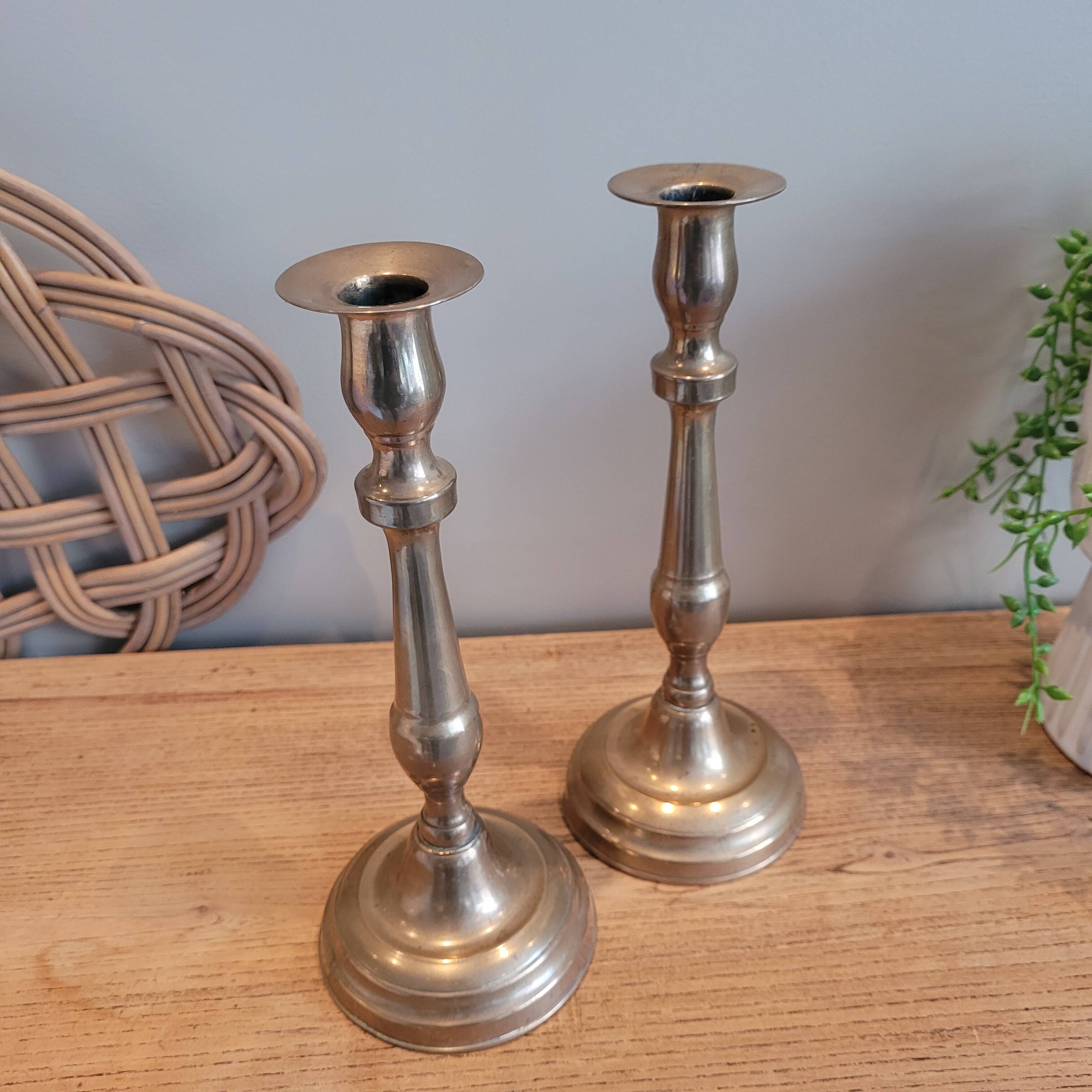 La Redoute x Selency pair of brass candle holders 04