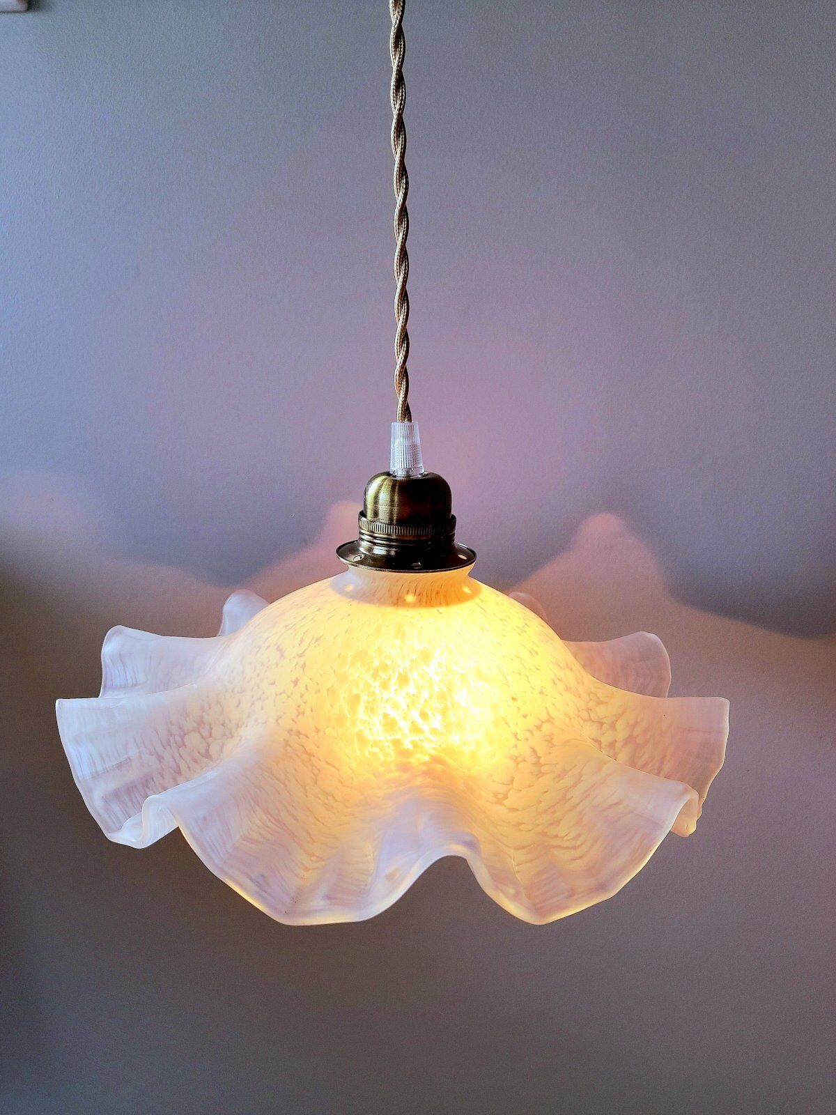 Medusa suspension, speckled Clichy glass 1960