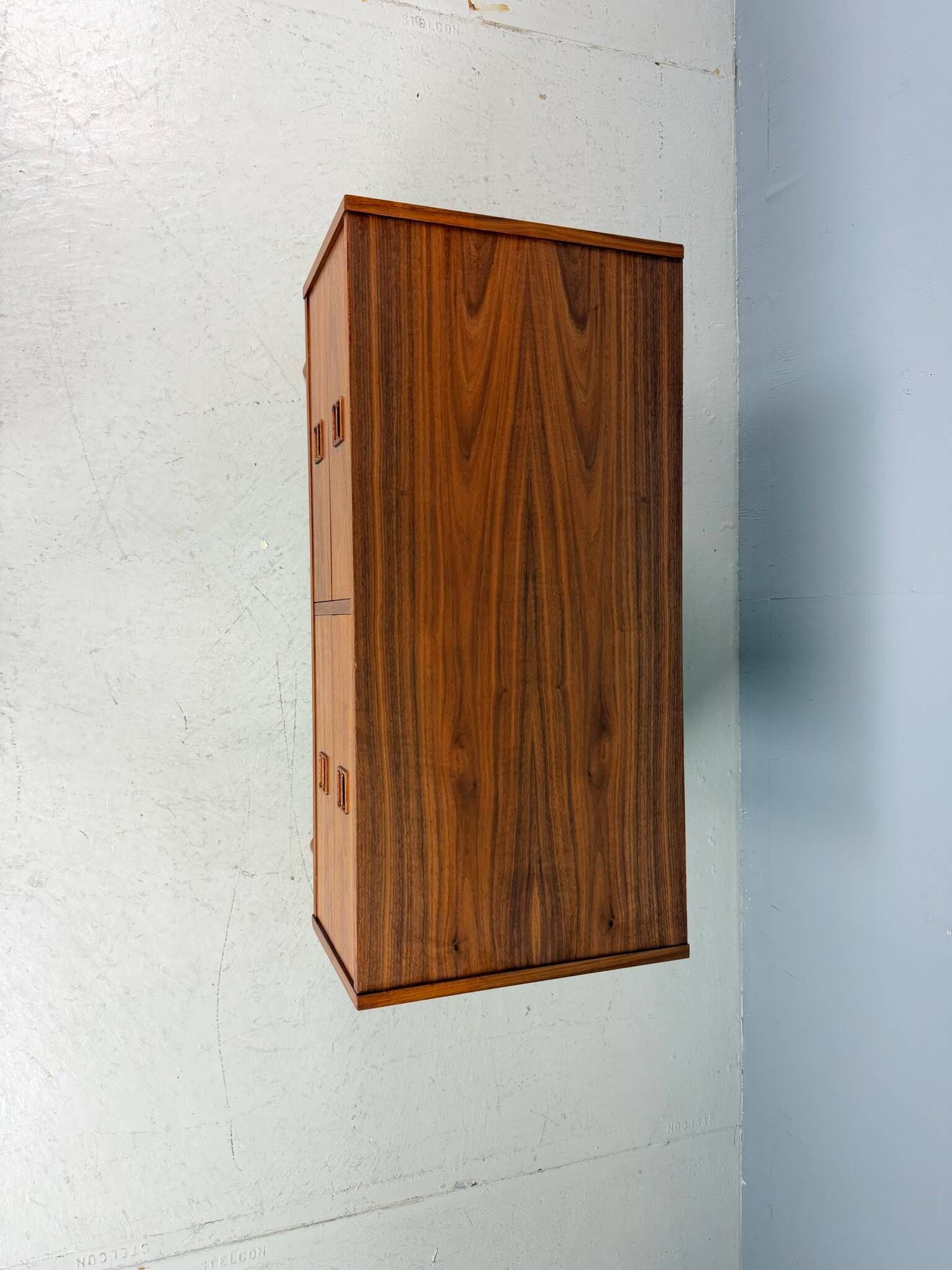Danish teak low chest with four drawers, 1960s