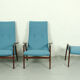 Ensemble de 2 fauteuils avec pouf assorti par Yngve Ekström pour Pastoe, années 1960