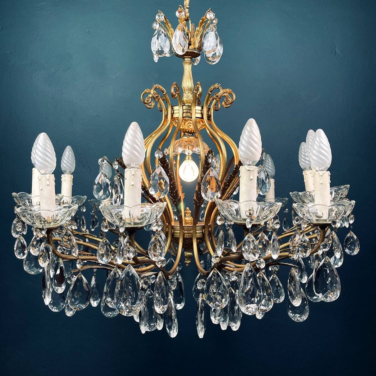 Large crystal chandelier, Italy, 1950s