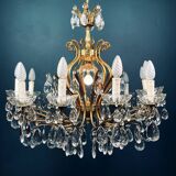 Large crystal chandelier, Italy, 1950s