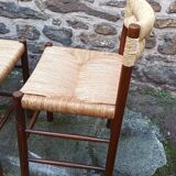 Pair of "Dordogne" chairs by Charlotte Perriand from the 1950s.