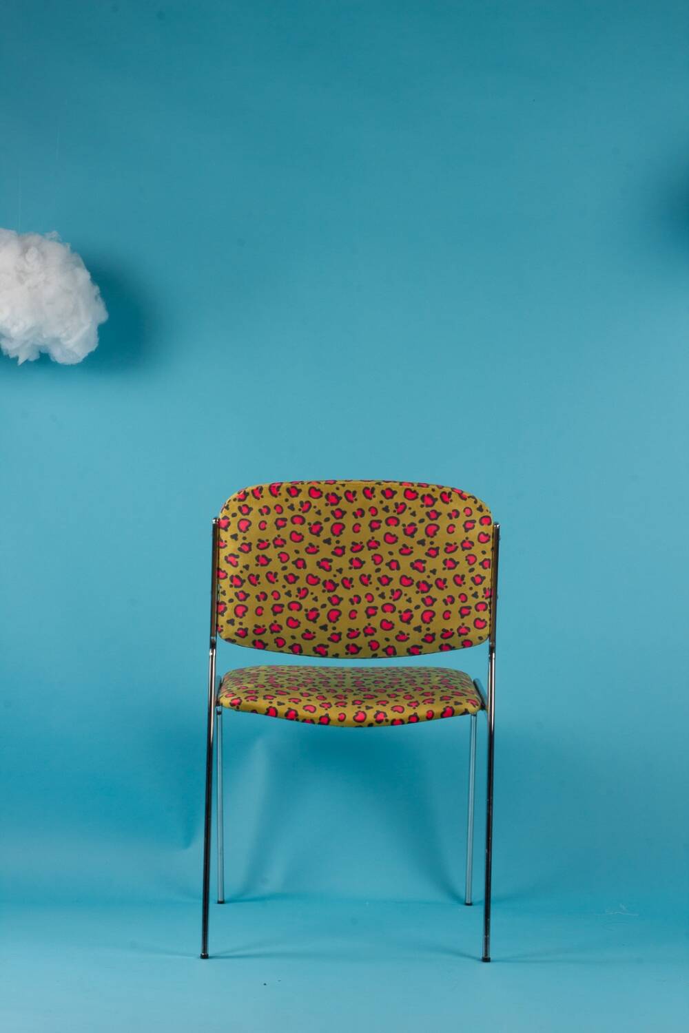 Chrome chair from the 70s reupholstered