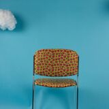 Chrome chair from the 70s reupholstered