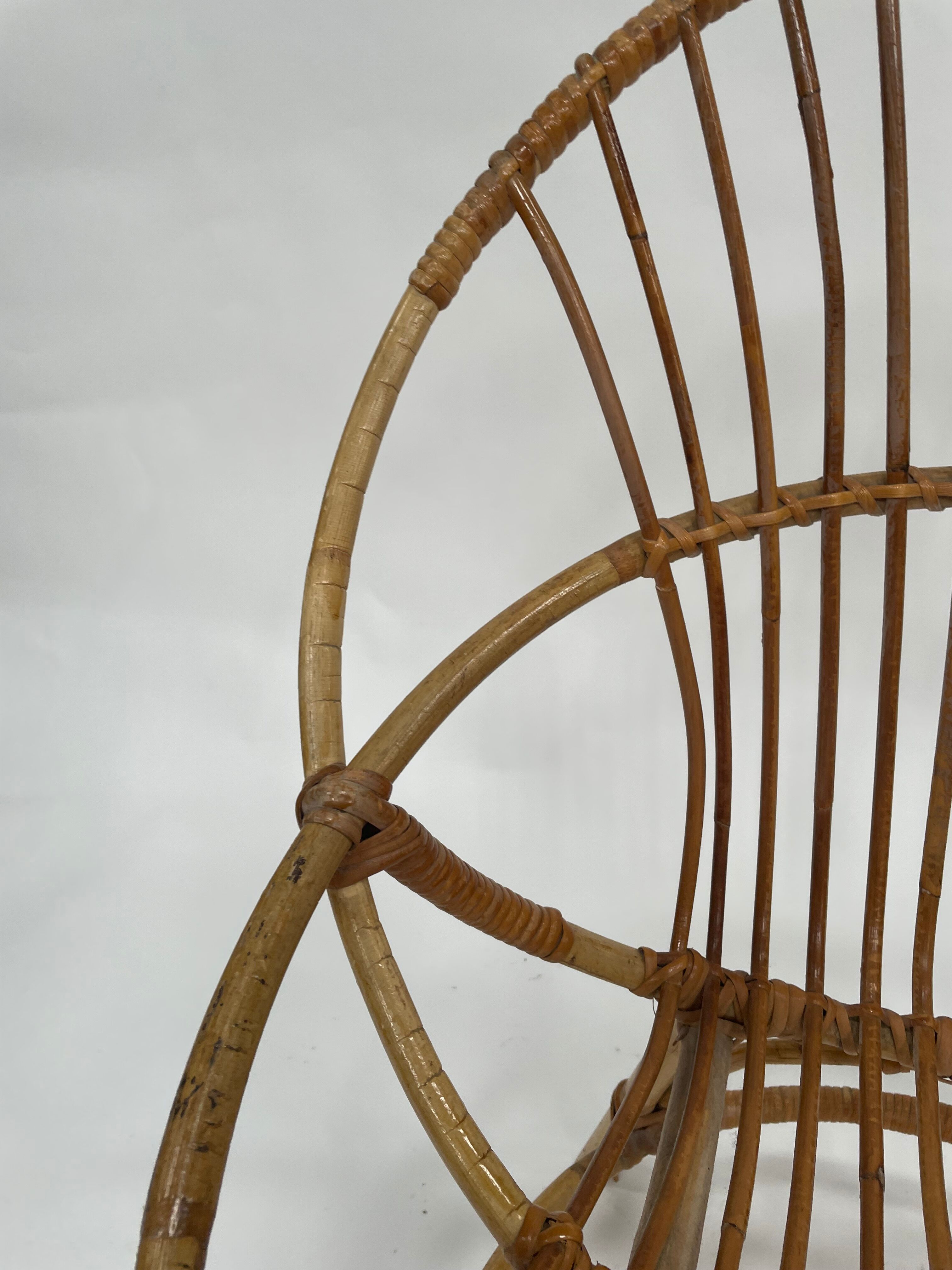 Vintage rattan chair by Dirk van Sliedregt Rohe Noordwolde 1960 in the Netherlands