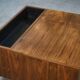 Table basse bar en palissandre 1970
