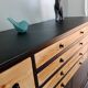 Buffet commode chiffonnier bois bahut meuble rangement tiroir bar bois industriel scandinave vintage