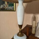 Rag glass and brass lamp