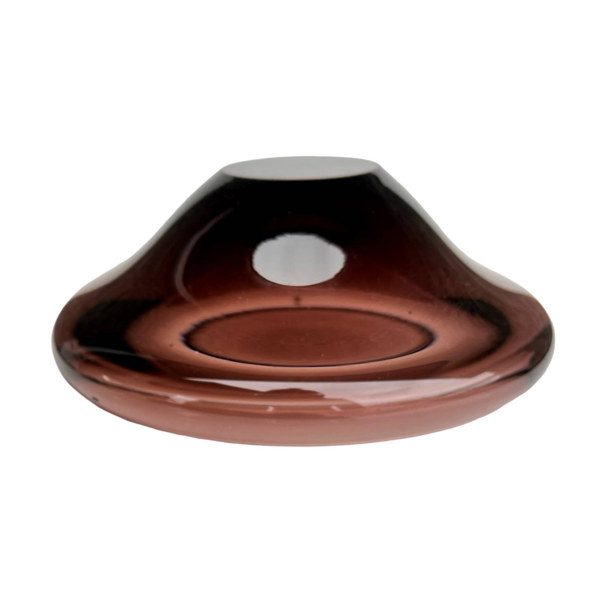 Ashtray decorative bowl designed by M. Klinger Železný Brod Sklo Czech 1960