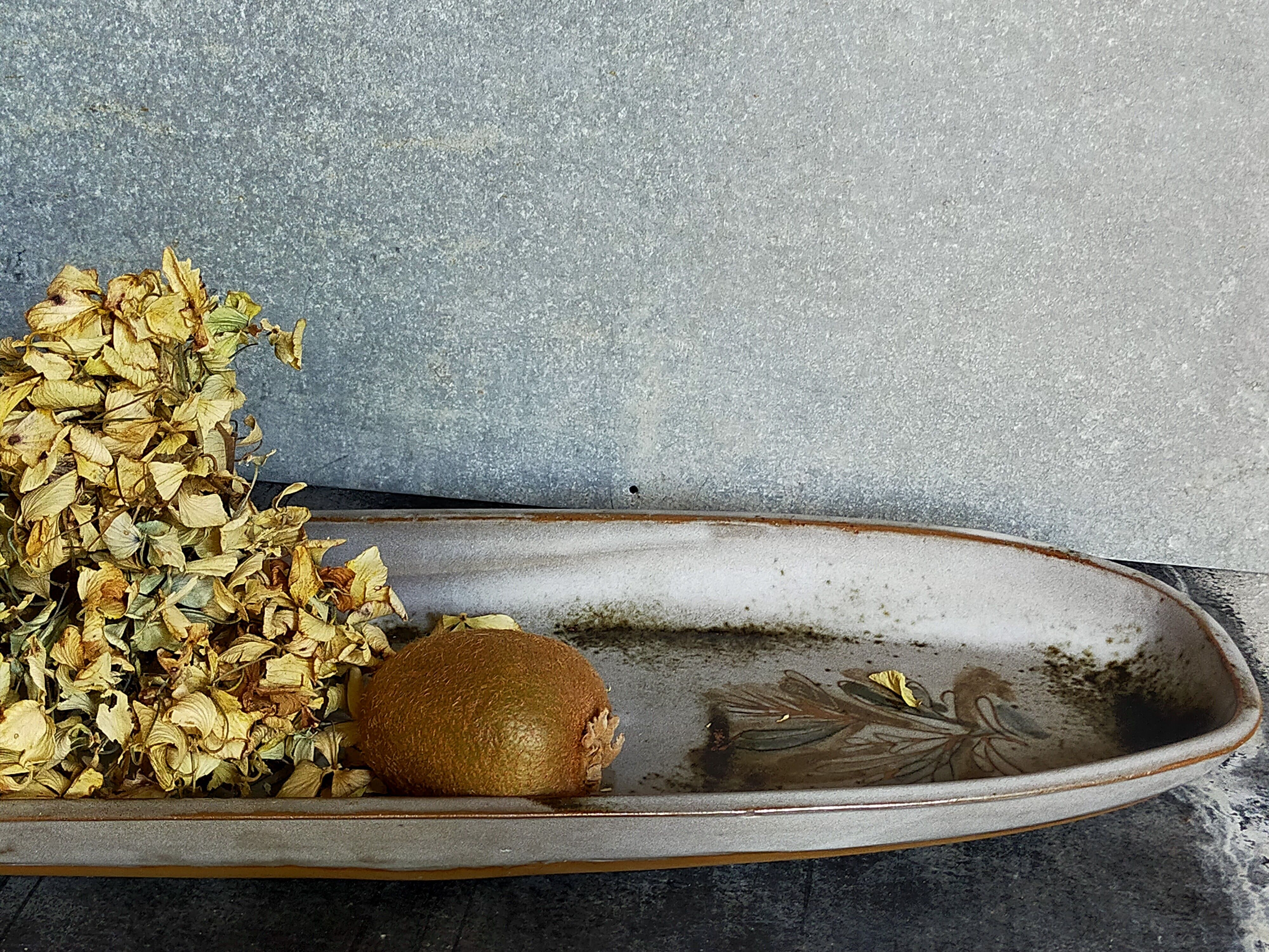 60s ceramic potter oval dish