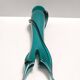 Teal Encased and Hand-Blown Murano Glass Flower Vase, Italy
