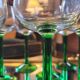 Verres d’Alsace à pied vert. Années 70