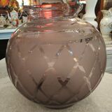 Vase mauve forme boule