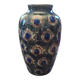 Glazed stoneware vase – “Peacock feathers” motif – 1930/1950 – 16 cm